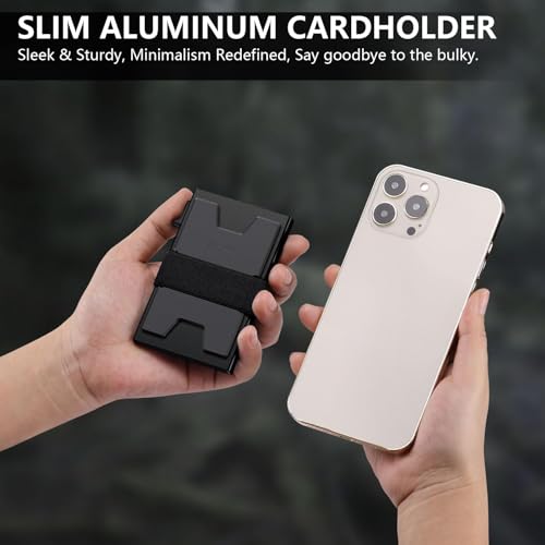 SEMORID Slim Aluminum Wallet for Men - RFID Blocking, Holds 12+ Cards