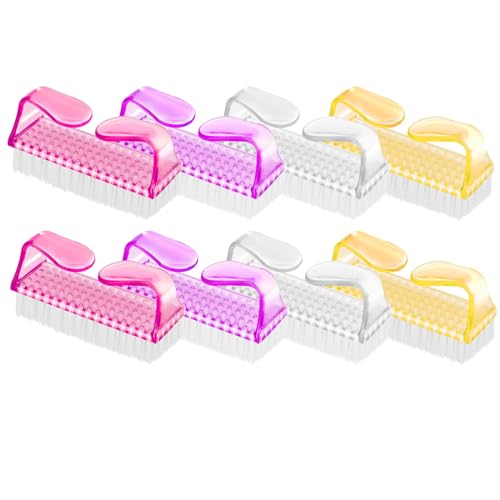 8Pcs Nail Brush Set for Hand and Foot Cleaning - Manicure & Pedicure Tools