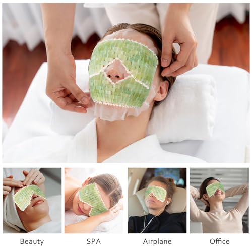 Jade Eye Mask 2pcs - Cooling & Heating Therapy for Wrinkles & Puffiness