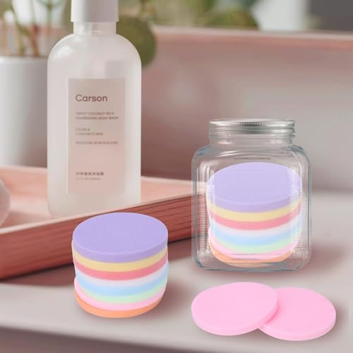 1080 Pcs Compressed Facial Sponges for Makeup Removal & Exfoliating | Premium Face Cleansing Sponge Pads for Women & Girls Soft Wash Round Sponge Spa & Daily Use£¬8 Colors