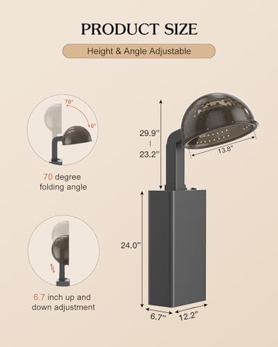 Professional Hooded Hair Dryer 1000W with Stand & Timer