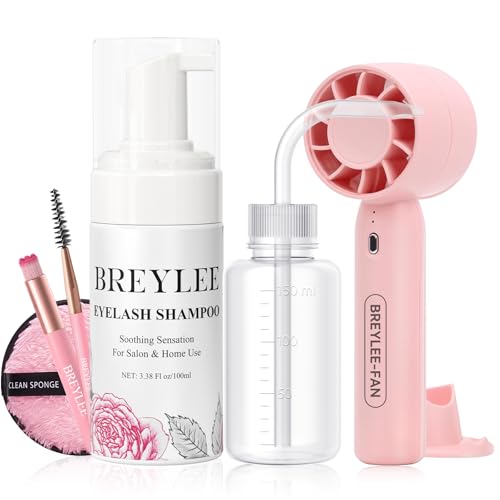 BREYLEE Lash Shampoo Kit - 100ml Eyelash Extension Cleaner Set