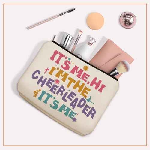 Cheerleading Gifts Makeup Bag: Perfect Cosmetic Bags IT's ME, HI I'M THE CHEERLEADER IT's ME Travel Dancer Girl For Daughters, Nieces, Girlfriends, Female Coworkers.Ideal Gift for Party
