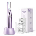 Sonic Dermaplaning Tool for Women, Rechargeable Electric Razor with 14 Blades