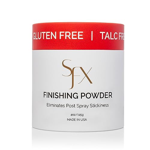 SunFX Post Spray Tan Translucent Finishing Powder | Talc Free | Sunless Tanning Powder with Large professional Fan Brush | Tropical Burst