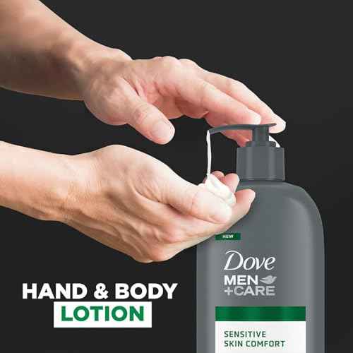 Dove Hand & Body Lotion, Men+Care Value Pack ? Sensitive Skin Comfort Formula with Shea Butter & Aloe Vera, Calming Lotion for Dry Skin, 13.5 Fl Oz (Pack of 2)