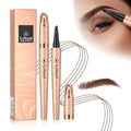 Eyebrow Pen with 4-Point Micro Tip - Waterproof, Light Brown