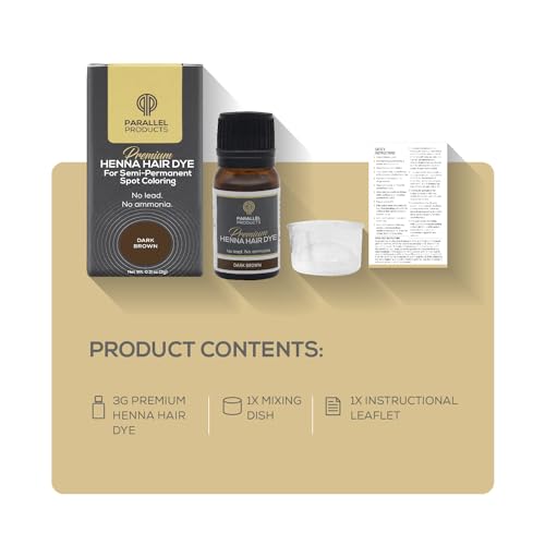 Parallel Products Dark Brown Henna Hair Dye - 3g Spot Color Kit
