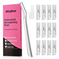 Mistfree Silver Dermaplane Razor for Women, Metal Face Razor with 12 Blades