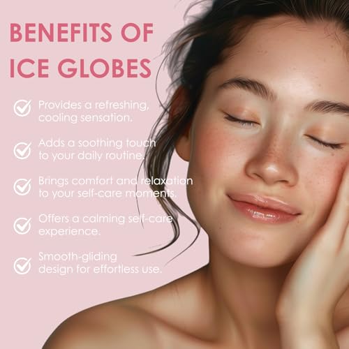 Ice Globes for Face - Cryo Cooling Facial Massage Tool Pair