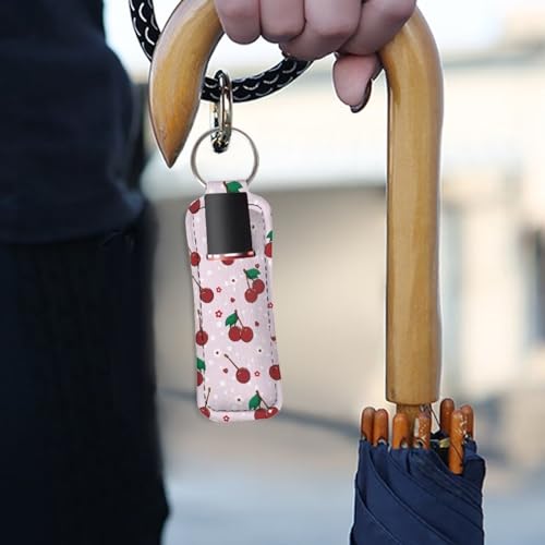 Neoprene Lipstick Holder Keychain for Lip Balm