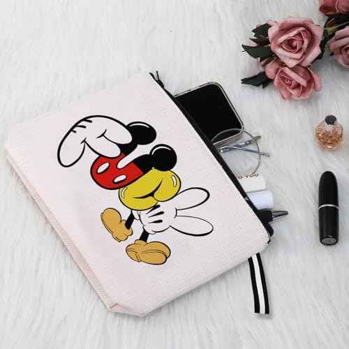 Funny Makeup Bag for Women, Creative Cartoon-Inspired Portable Cosmetic Bag - Unique Design for Every Occasion Minnie Themed Mouse Makeup Bag Mickey Themed Travel Toiletry Bag
