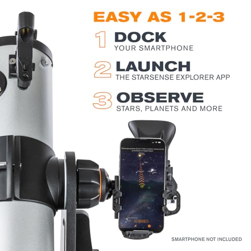 Celestron – StarSense Explorer 114mm Tabletop Dobsonian Smartphone App-Enabled Telescope – Works with StarSense App to Help You Find Nebulae, Planets & More – iPhone/Android Compatible