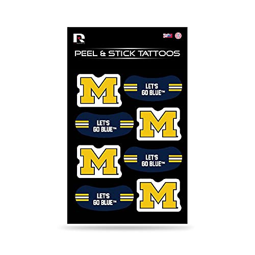 NCAA Vertical Tattoo Peel & Stick Temporary Tattoos - Eye Black - Game Day Approved!