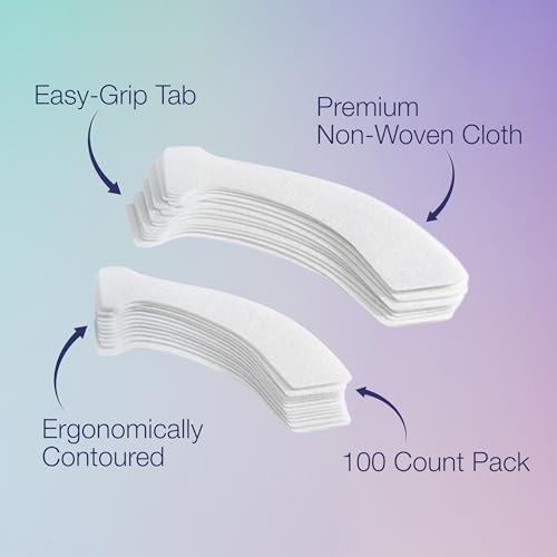 Satin Smooth EZ Grip Non-Woven Wax Strips for Face & Body ? Contour Facial Wax Strips Hair Removal, Waxing Strip for Women, 100 ct