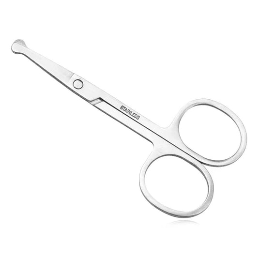 XUJINCN Nose Hair Scissors,3.45in small scissors,Nose Hair Trimmer for Women/Men,Round Nose Safety Scissors,For Trimming Nose Hair,Eyebrow trimming,Mustache,Beard,Eyelashes