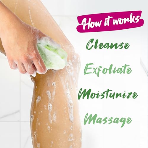 Anti-Cellulite Body Wash Sponge with Exfoliator, 20+ Washes