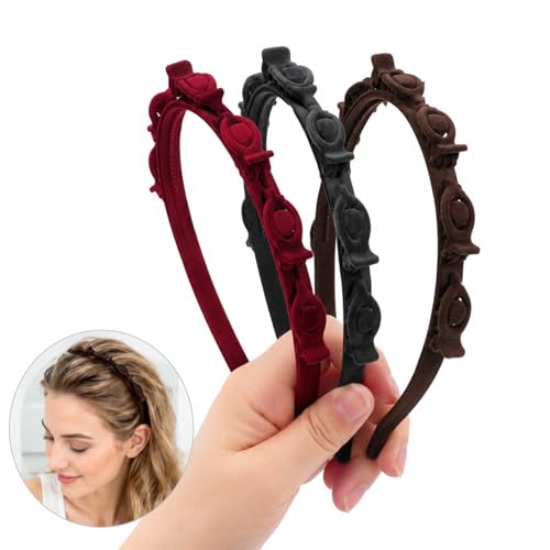 3-Piece Headband with Clips Set for Bangs - Stylish Hair Accessories
