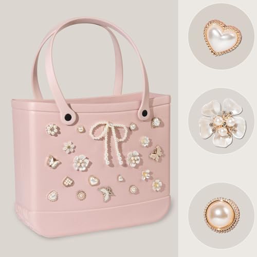Mon Caramel Daisy Flower Resin Beach Bag Charms & Accessories
