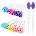 48-Pack Silicone Lip Scrub Brush Set - Double-Sided Exfoliator