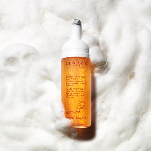 Clarins Gentle Renewing Cleansing Mousse | Cleanses, Gently Exfoliates & Refreshes | Foaming Mousse |Soap-No|SLS-No | Dermatologist Tested | Exfoliating Tamarind Pulp Extract Rich In AHAs | 5.5 Oz