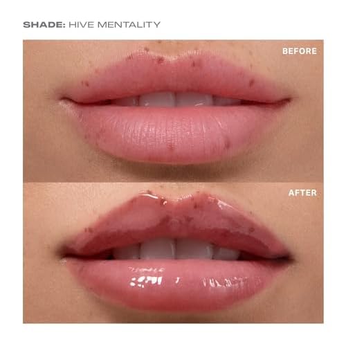 Morphe Hot Honeys Volumizing Lip Oil Plumper - Hydrating Lip Gloss for Women with Manuka Honey + Chili Extract - Makeup for Tingling Volume & Glossy Sheer Tint - Royal Sting (0.15 fl oz)