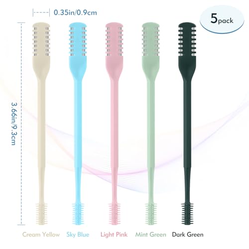 CNDNO 5PCS Nose Hair Trimmer Set for Women Men - Dark Green, Sky Blue, Cream Yellow, Light Pink, Mint Green
