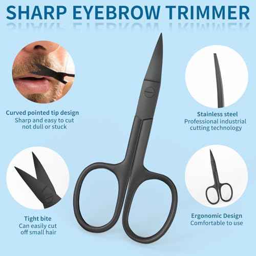 Precision 8 Pieces Men¡¯s Nail Grooming Travel Kit, Stainless Steel Manicure Set with Fingernail & Toenail Clippers, Nail File, Slant Tip Tweezers, Cuticle Scissors, Cuticle Pusher, Travel Case