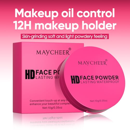 Pressed Powder Compact 6 Colors, Oil Control & Brightening Face Makeup