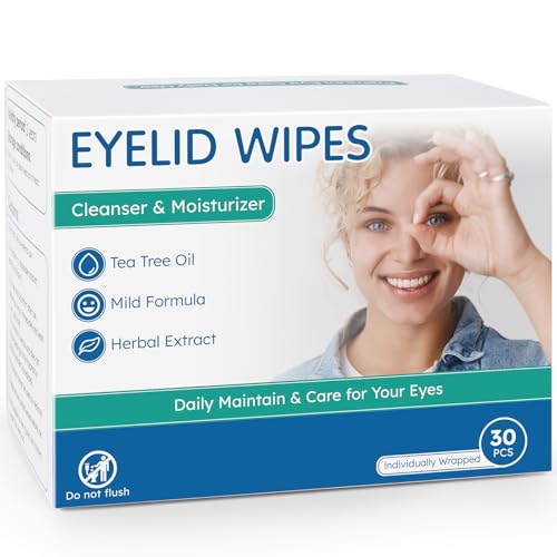 Tea Tree Oil Eyelid Cleansing Wipes 30-Count