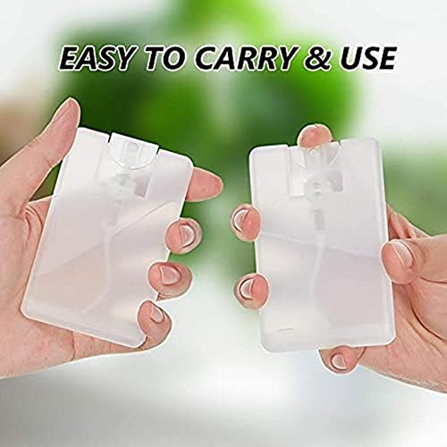 20 Packs 20ml Clear Plastic Perfume Spray Bottle Containers Refillable Perfume Spray Bottles Card Type Fine Mist Empty Container Moisturizing Water Box Makeup Sprayer for Skincare Water