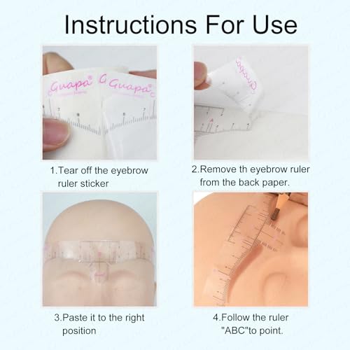 Guapa 8-Piece Eyebrow Makeup Tool Set with Microblading Stencils