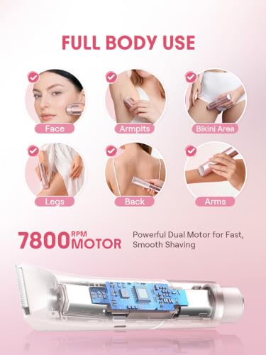 SHEGLAM 2-in-1 Bikini Trimmer for Women - Electric Shaver with Ceramic Blade