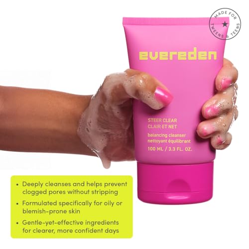 Evereden Pre-Teen Skincare Set: Cleanser, Moisturizer & Toner Pads