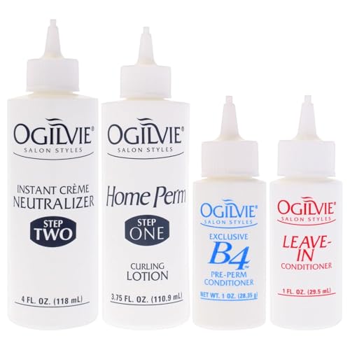 Ogilvie Home Perm Kit for Color-Treated & Normal Hair - Long-Lasting Curls & Waves