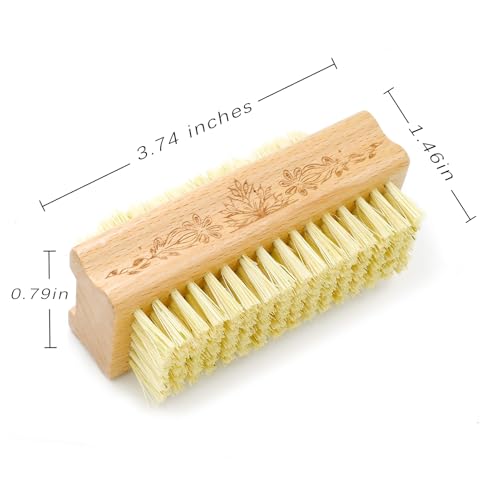 Wooden Fingernail Brush with Natural Sisal - Flower Variation Menesia
