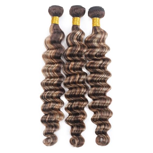 P4613 Deep Wave Human Hair Bundles - 8A Brazilian Virgin Remy