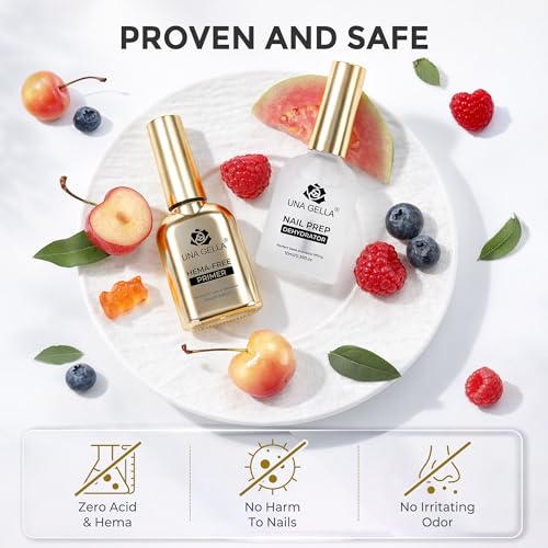 UNA GELLA Nail Dehydrator & Primer Set – Gel & Acrylic Prep