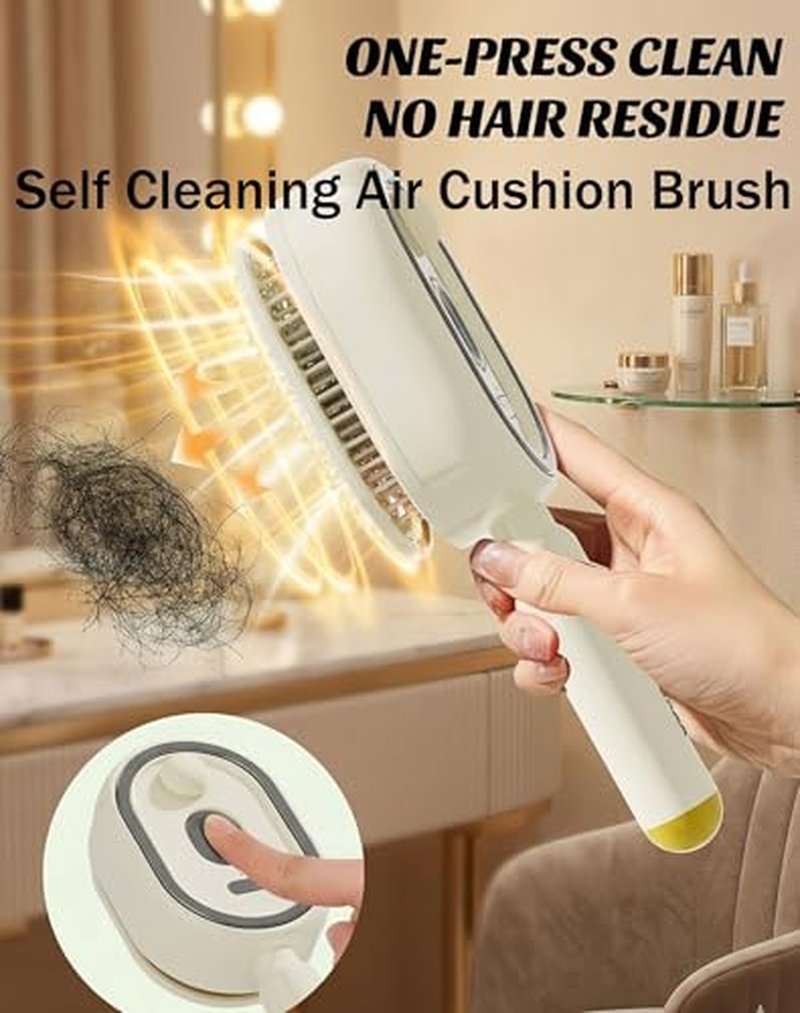 2-in-1 Electric Steam Brush with Water Spray for Easy Detangling