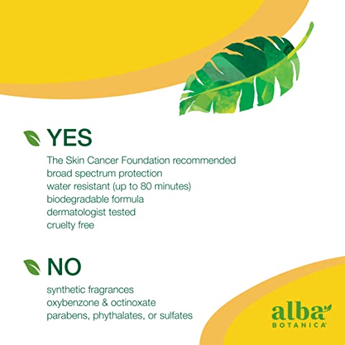 Alba Botanica Sensitive Sunscreen Spray for Face and Body, Fragrance-Free, Broad Spectrum SPF 50, Water Resistant, 5 fl. oz. Bottle (Pack of 2)