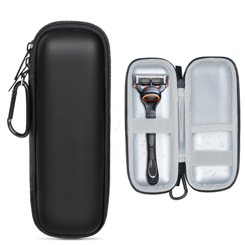 Razor Travel Case for Gillette Fusion5, Mach3, ProGlide Shield Men's Razor & Harrys, Shockproof Waterproof Case