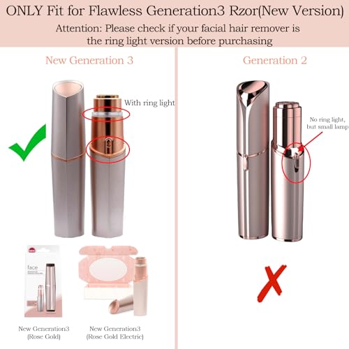 Generation 3 Replacement Heads for Flawless Finishing Touch Hair Remover - Gold 2 Pack