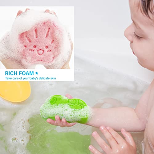 Baby Bath Sponge 3pcs Soft Foam Shapes Infants Toddlers
