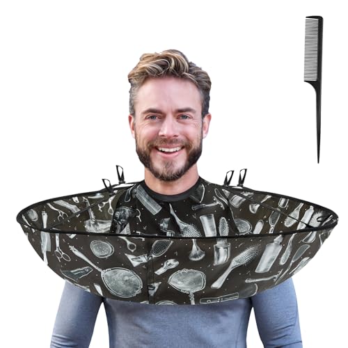 Adjustable Hair Cutting Cape with Comb | Waterproof Barber Apron