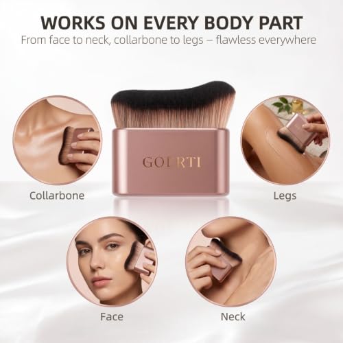 Body Makeup Brush for Self-Tanner & Foundation - Wide Kabuki