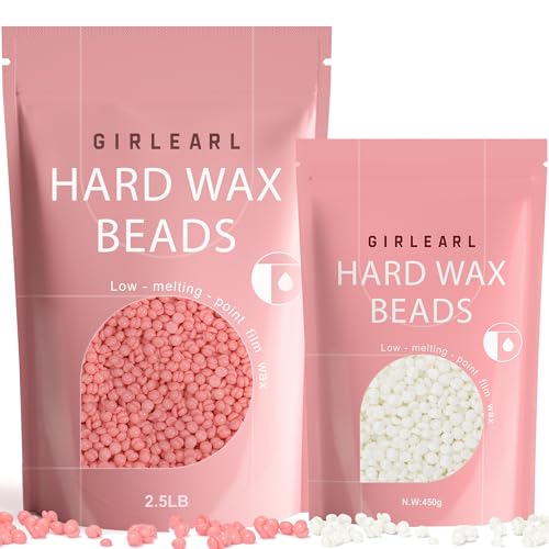 1lb Milk Wax Beads + 2.5lb Rose Wax Beads for Hair Removal at Home - Body Brazilian Bikini Waxing