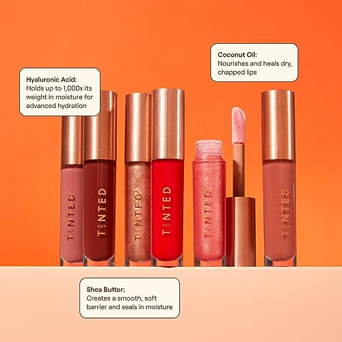 Live Tinted Huegloss High-Shine Lip Gloss - Hydrating, Non-Sticky, Moisturizing Lip Gloss with Hyaluronic Acid, Coconut Oil, and Shea Butter For a Soft Barrier & Seals in Moisture - Soft Rose