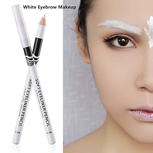 White Eyebrow Eyeliner Pencils Set – 12 Pack Highlighting Pen