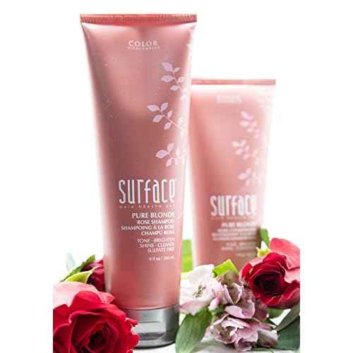 SURFACE Hair Pure Blonde Rose Shampoo ? Sulfate-Free, Paraben-Free Cleansing, Shine, Tone & Enhance - 9oz