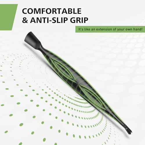 BALUCA 2-in-1 Cuticle Pusher & Trimmer with Fork ? Professional Stainless Steel Nail Cuticle Remover Tool for Pain-Free Manicure & Pedicure ? Durable Metal Cuticle Nippers and Scraper, Black